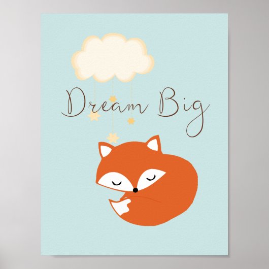 Fox Baby Nursery Poster (Voorkant)