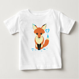 Fox Baby schilderblauw hart met staart