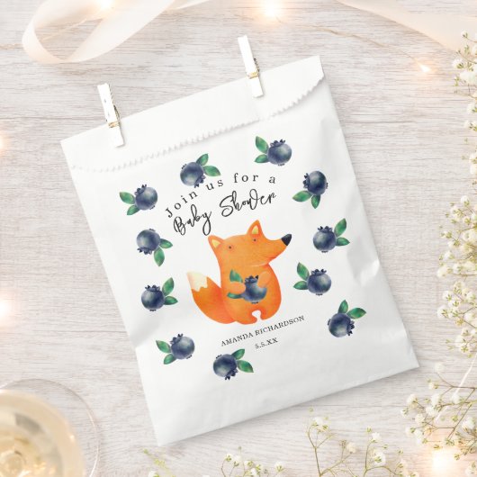 Fox Baby shower Bedankzakje (Geknipt)