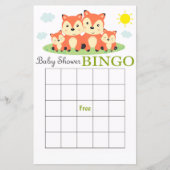 Fox baby shower bingo (Voorkant)