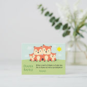 Fox baby shower bingo plaatskaartje (Staand voorkant)
