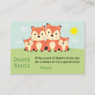 Fox baby shower bingo plaatskaartje