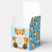 Fox Baby shower Blue Bedankdoosjes (Geopend)