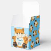 Fox Baby shower Blue Bedankdoosjes (Geopend)