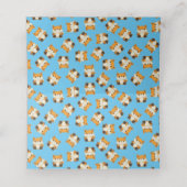 Fox Baby shower Blue Woodland Plaatskaartje (Binnenkant ongevouwen)