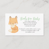 Fox Baby shower Book Request Informatiekaartje (Voorkant)