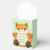 Fox Baby shower Green Bedankdoosjes (Geopend)