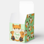 Fox Baby shower Green Bedankdoosjes (Geopend)