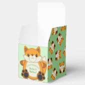 Fox Baby shower Green Bedankdoosjes (Geopend)
