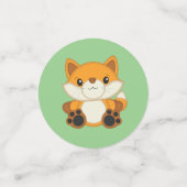 Fox Baby shower Green Confetti (Kleine voorkant)