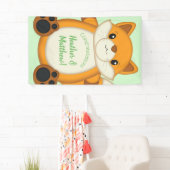 Fox Baby shower Green Spandoek (Insitu)