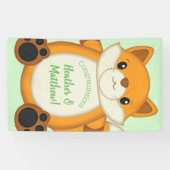 Fox Baby shower Green Spandoek (Horizontaal)