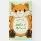 Fox Baby shower Green Spandoek (Verticaal)