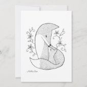 Fox Baby shower Invitation Woodland Fox Mam & Baby Kaart (Achterkant)