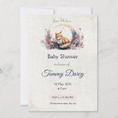 Fox Baby shower Invitation - Woodland Theme Kaart (Voorkant)