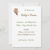 Fox Baby shower Kaart (Achterkant)