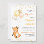 Fox Baby shower per post Kaart (Voorkant)