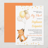 Fox Baby shower per post Kaart (Voorkant / Achterkant)