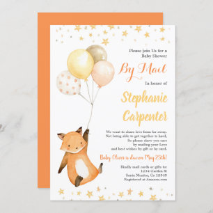 Fox Baby shower per post Kaart