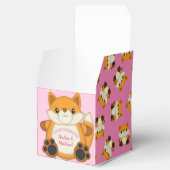 Fox Baby shower Roze Bedankdoosjes (Geopend)