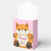 Fox Baby shower Roze Bedankdoosjes (Geopend)