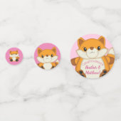 Fox Baby shower Roze Confetti (Voorkanten)