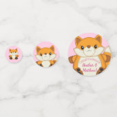 Fox Baby shower Roze Confetti (Achterkanten)