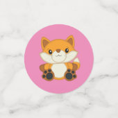 Fox Baby shower Roze Confetti (Kleine voorkant)