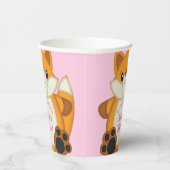 Fox Baby shower Roze Papieren Bekers (Rechts)