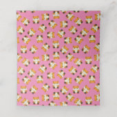 Fox Baby shower Roze Plaatskaartje (Binnenkant ongevouwen)