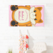 Fox Baby shower Roze Spandoek (Insitu)
