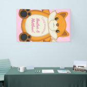 Fox Baby shower Roze Spandoek (Beurs)
