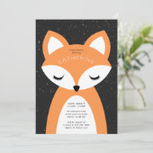 Fox Baby shower Uitnodiging (Staand voorkant)