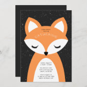 Fox Baby shower Uitnodiging (Voorkant / Achterkant)