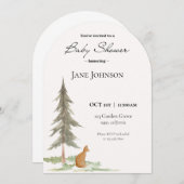 Fox Baby shower Uitnodiging (Voorkant / Achterkant)