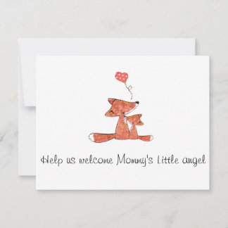 Fox Baby shower Uitnodiging
