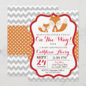 Fox Baby shower Uitnodiging (Voorkant / Achterkant)