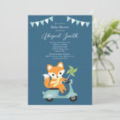 Fox Baby shower Uitnodiging (Staand voorkant)