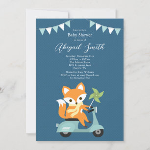 Fox Baby shower Uitnodiging