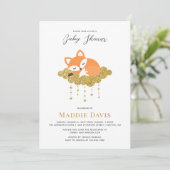 Fox Baby shower Uitnodiging (Staand voorkant)