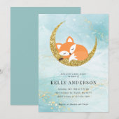 Fox Baby shower Uitnodiging (Voorkant / Achterkant)