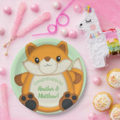Fox Baby shower Woodland Animal Papieren Bordje (Feest)