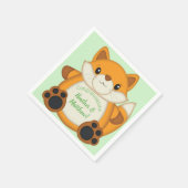 Fox Baby shower Woodland Animal Servet (Hoek)