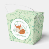 Fox Baby shower Woodland Animals Bedankdoosjes (Achterkant)