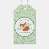 Fox Baby shower Woodland Animals Cadeaulabel (Voorkant)