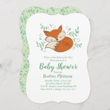 Fox Baby shower Woodland Animals