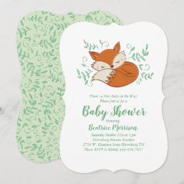 Fox Baby shower Woodland Animals Kaart