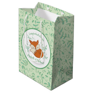 Fox Baby shower Woodland Animals Medium Cadeauzakje