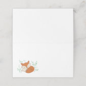 Fox Baby shower Woodland Animals Plaatskaartje (Buitenkant ongevouwen)