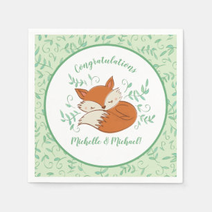 Fox Baby shower Woodland Animals Servet